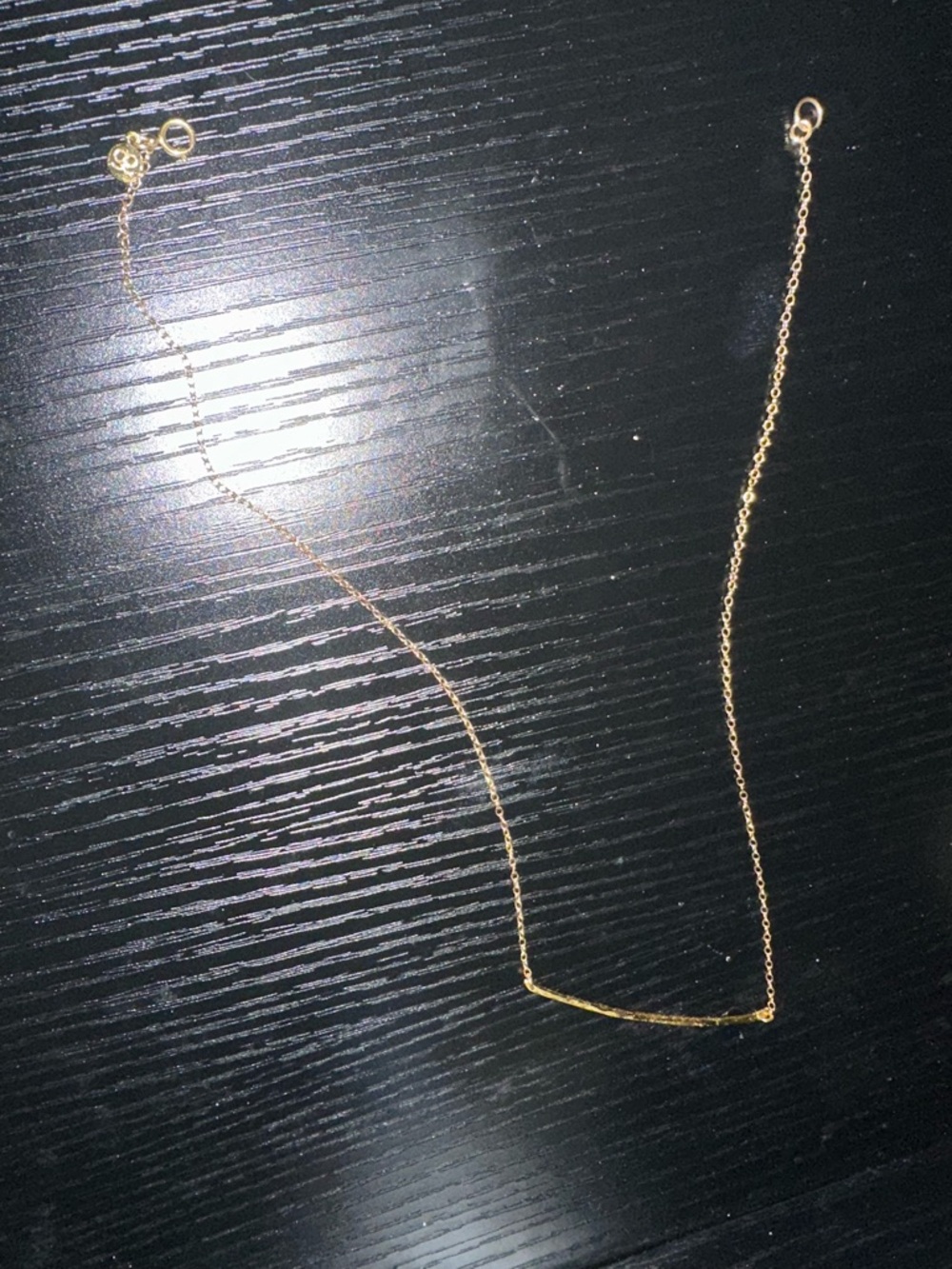 Minimalist Gold Bar Necklace for Women